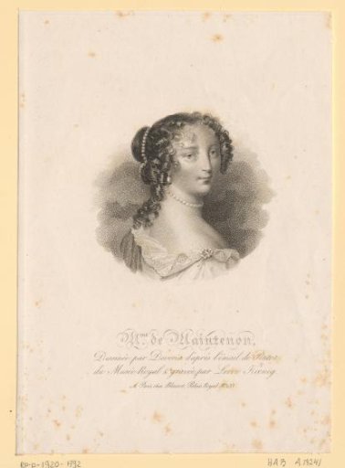 Portrait of Françoise d'Aubigné, Marquise de Maintenon