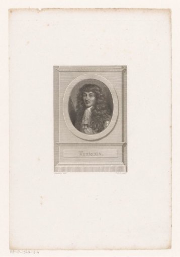 Portrait of Louis XIV in an oval frame
