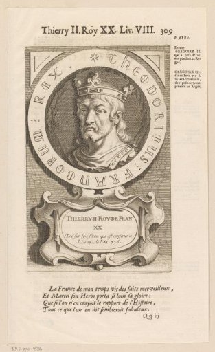 Portrait of Theuderik III, King of Neustria and Austrasia