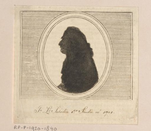 Silhouette portrait of Jean-Louis Saladin