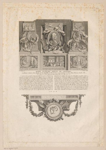 Allegorical portrait of Voltaire