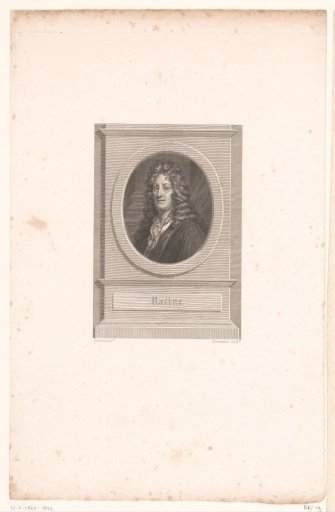 Portrait of Jean Racine in a monumental frame