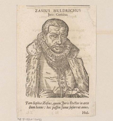 Portrait of Ulrich Zasius