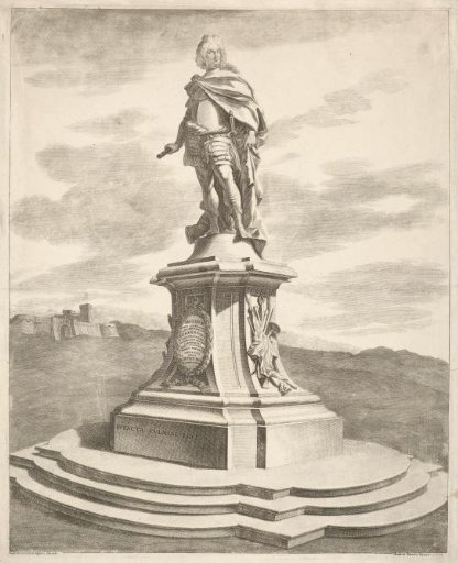 Statue on a pedestal of Matthias Johann von der Schulenburg