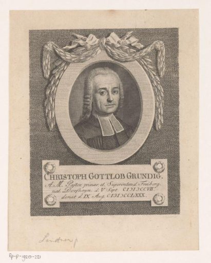 Portrait of Christoph Gottlob Gründig
