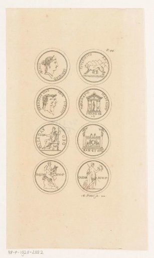 Eight designs for medals