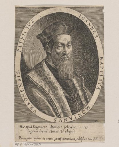 Portrait of Johannes Baptista Montanus