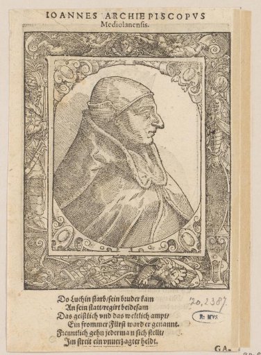 Portrait of Giovanni Visconti, Archbishop of Milan