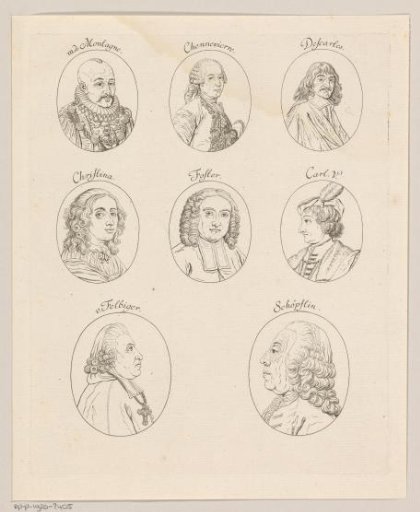 Portrait of Michel Eyquem de Montaigne and seven others