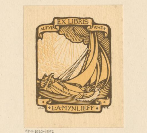 Ex libris of L.A. Mijnlieff