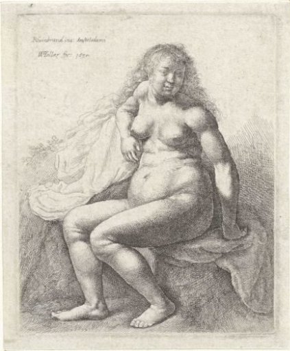Naked Woman Seated on a Platform