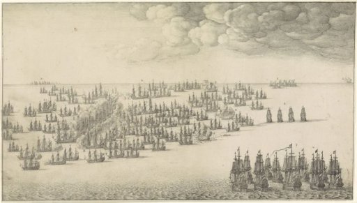 Naval Battle between the English and Dutch Fleets on 26 July 1666