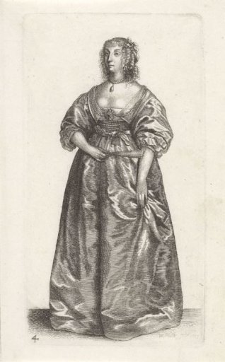 English lady of quality, with a folding fan