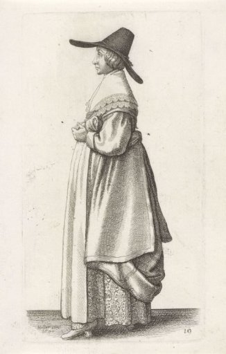 English woman with a broad-brimmed hat