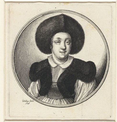 Woman with a fur cap