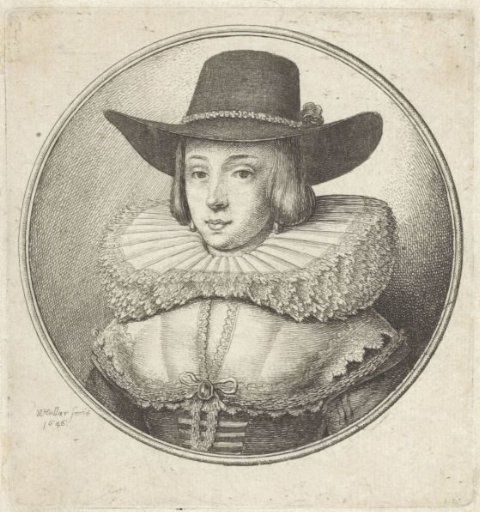 Woman with a ruff and broad-brimmed hat