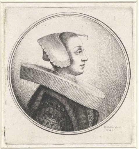 Woman with a ruff, cap and hairpin