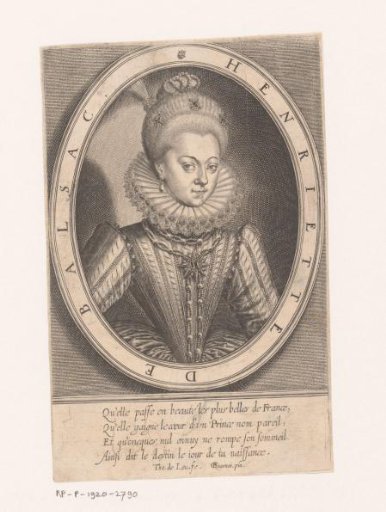 Portrait of Catherine Henriette de Balzac d'Entragues, Marchioness of Verneuil