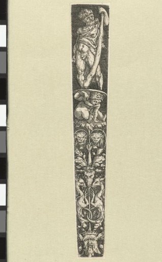 Design for a dagger scabbard with Hercules