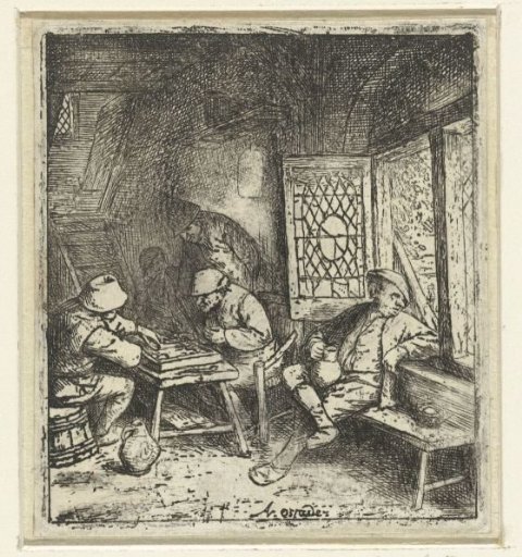 Players of Trictrac in an Inn