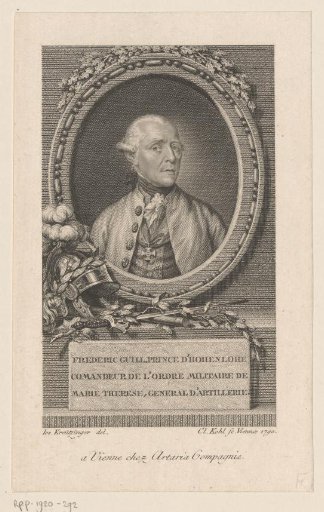 Portrait of Friedrich Wilhelm, Prince of Hohenlohe-Kirchberg