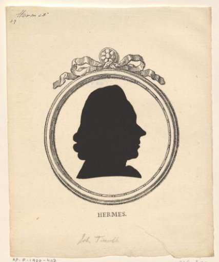 Silhouette portrait of Johann Timotheus Hermes