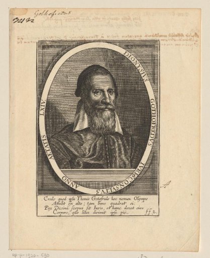 Portrait of Denis Godefroy at the Age of 64