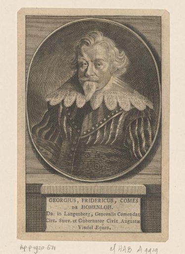 Portrait of Georg Friedrich, Count of Hohenlohe-Langenburg