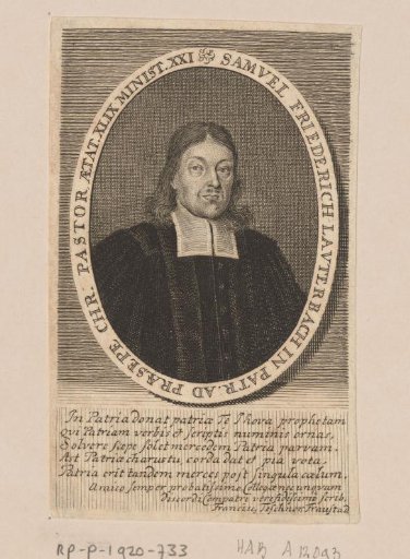 Portrait of Samuel Friedrich Lauterbach at the age of 49