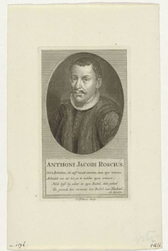 Portrait of Anthoni Jacobi Roscius