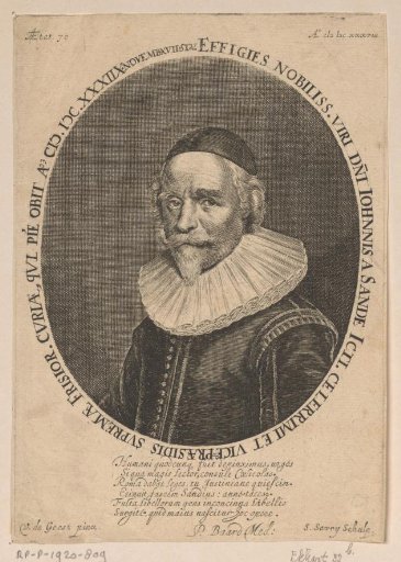 Portrait of Johan van den Sande at the age of 70