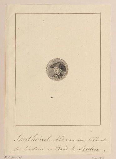 Medallion with portrait of Adriaan van den Santheuvel
