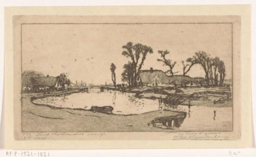 Farmhouses on the Rijpwetering in South Holland