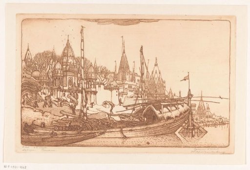 Ship with Firewood on the Bank of the Ganges in Benares