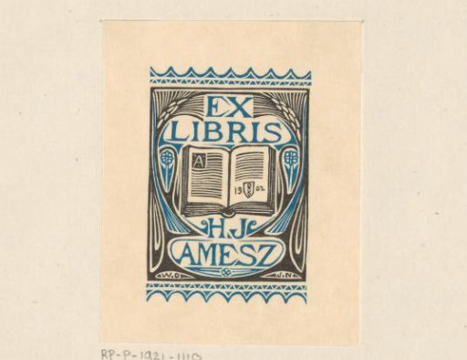 Ex libris of H.J. Amesz