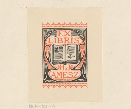 Ex libris of H.J. Amesz