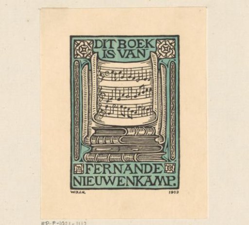 Ex libris of Fernande Nieuwenkamp