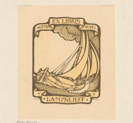 Ex libris of L.A. Mijnlieff