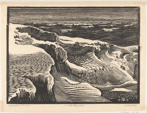 Washed-out riverbank