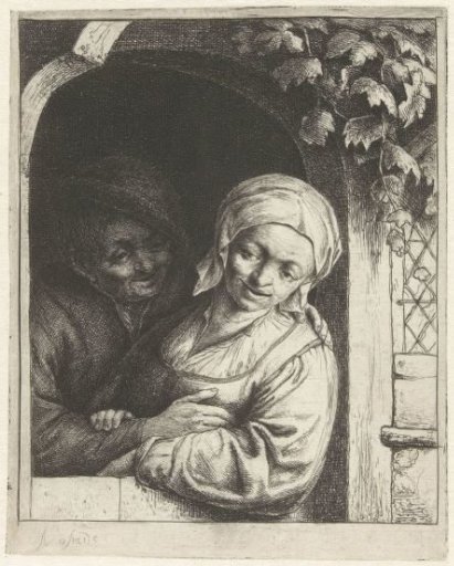 Peasant and Peasant Woman as a Lovers' Pair in a Doorway