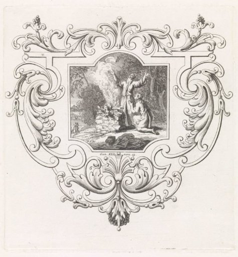 Abraham and Isaac sacrificing the ram