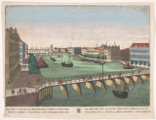 View of the Binnen-Amstel between the Blauwbrug and the Hogesluis in Amsterdam