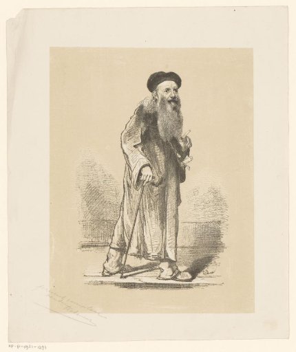 Portrait of a bearded man, possibly the song-singer C. Meyer