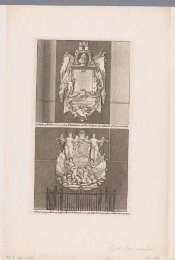 Funerary monuments for Admiral Isaac Sweers and Admiral Abraham van der Hulst in the Old Church in Amsterdam