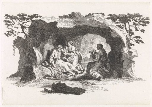Lot and his daughters, and Hagar and Ishmael in the desert