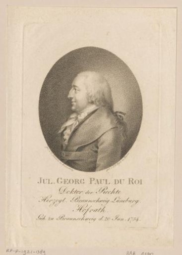 Portrait of Julius Georg Paul Du Roi