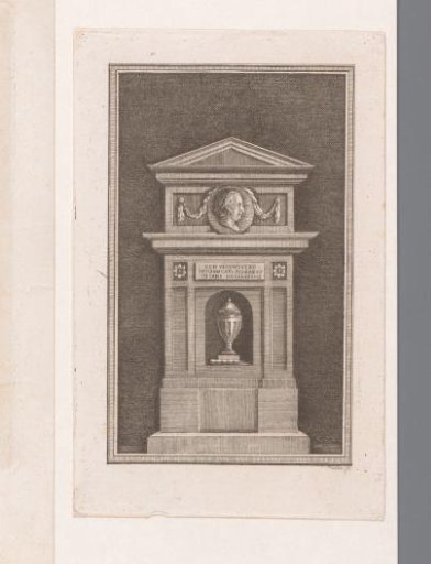 Monument with portrait in honour of Johann Carl August Musäus