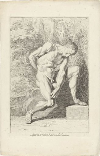 Nude man in a landscape