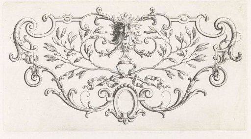 Ornaments with mascarons and leafy scrolls