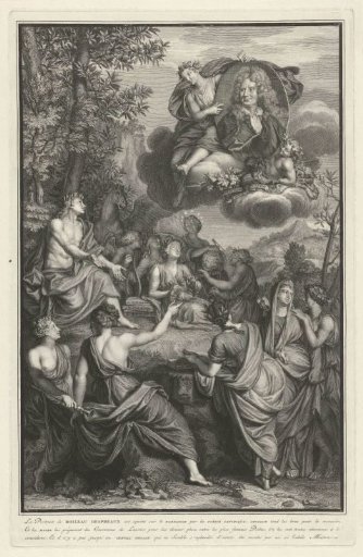 Portrait of Nicolas Boileau, carried to Parnassus